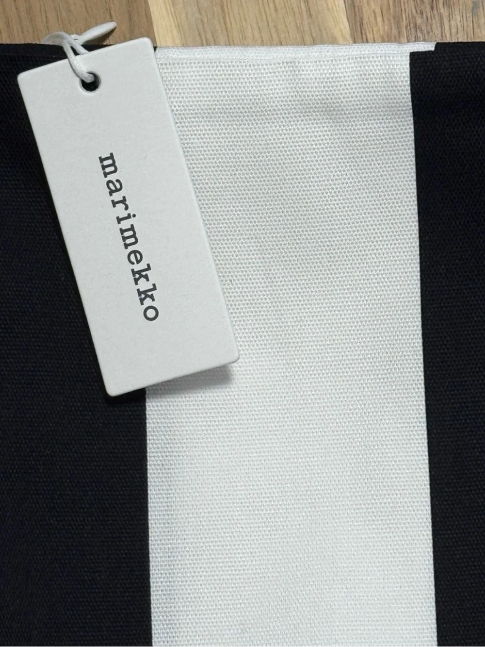 Marimekko Korsi Stripe Cushion Cover 20x20 Black White NWT